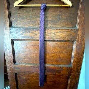 J. Crew Men’s Necktie - Burgundy with Light Blue Polka Dots